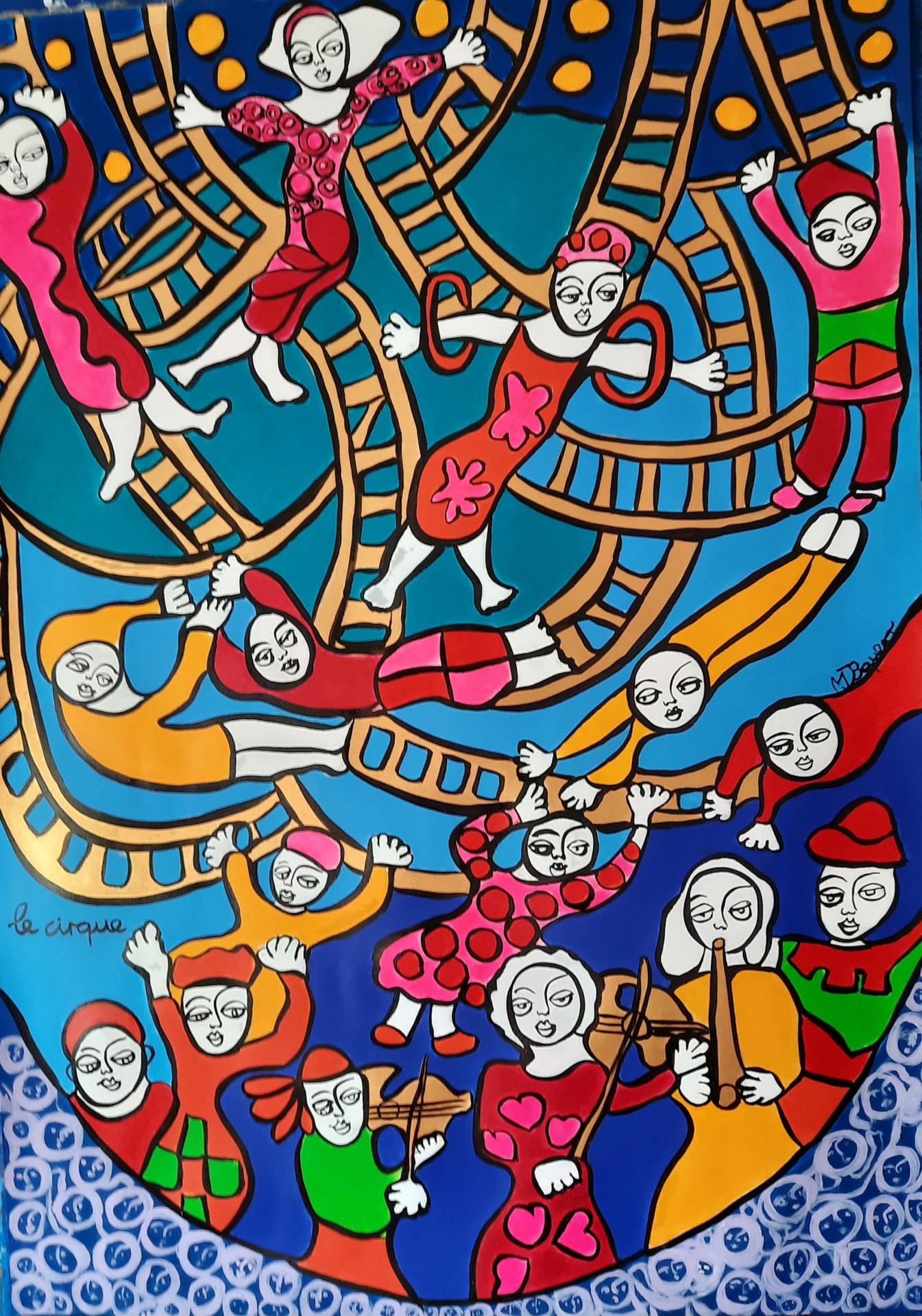 Le cirque . papier 50 x 70 cm