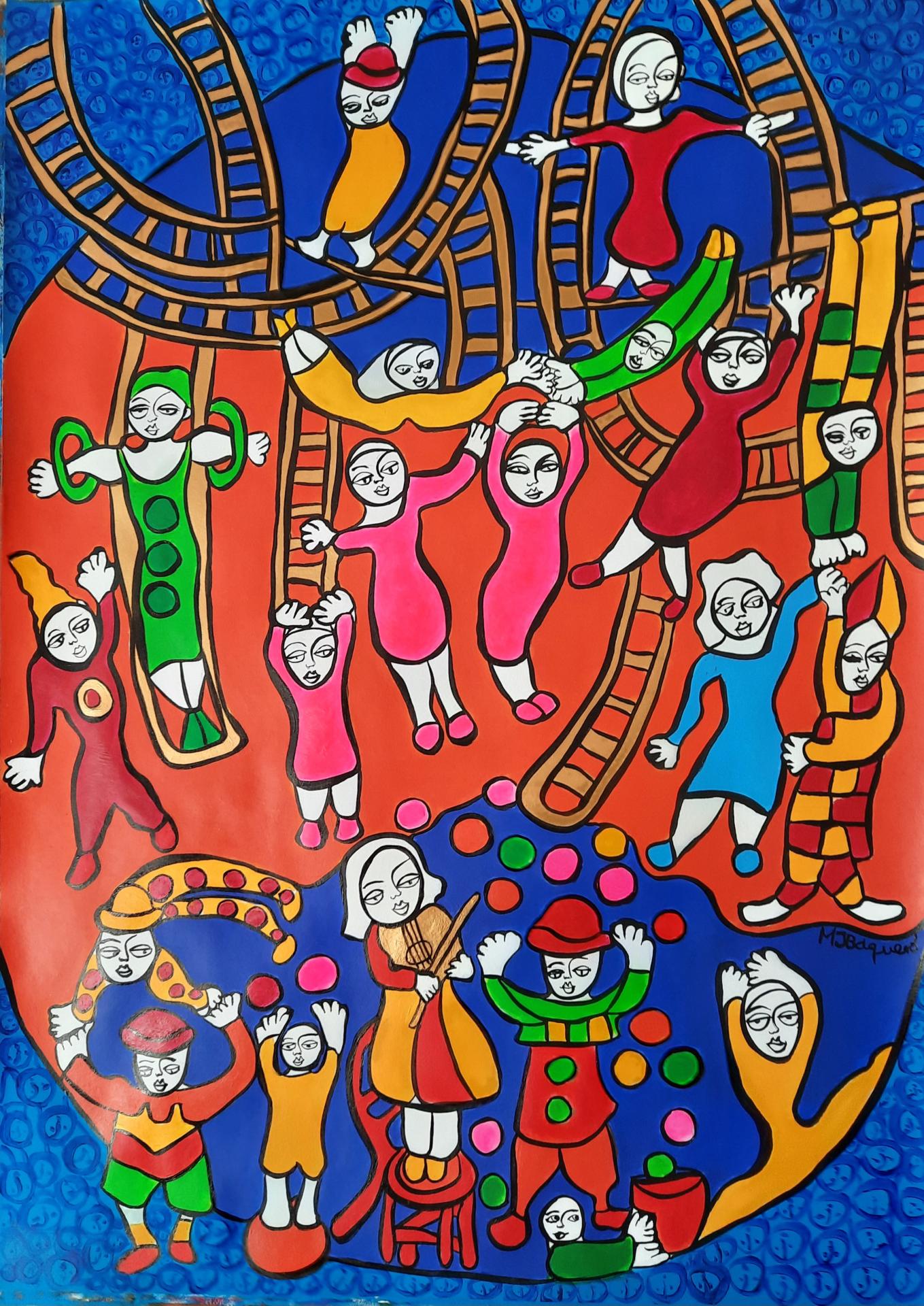 le cirque. papier 50 x 70 cm